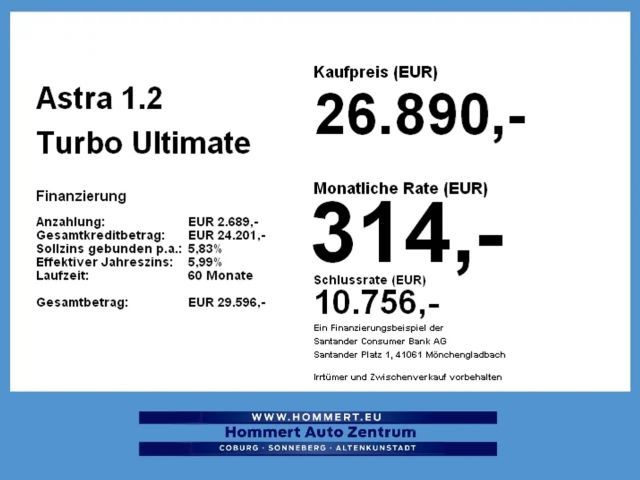 Opel Astra 1.2 Turbo Turbo Ultimate