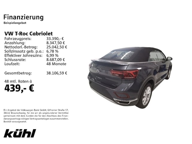Volkswagen T-Roc 1.5 TSI Cabriolet Style