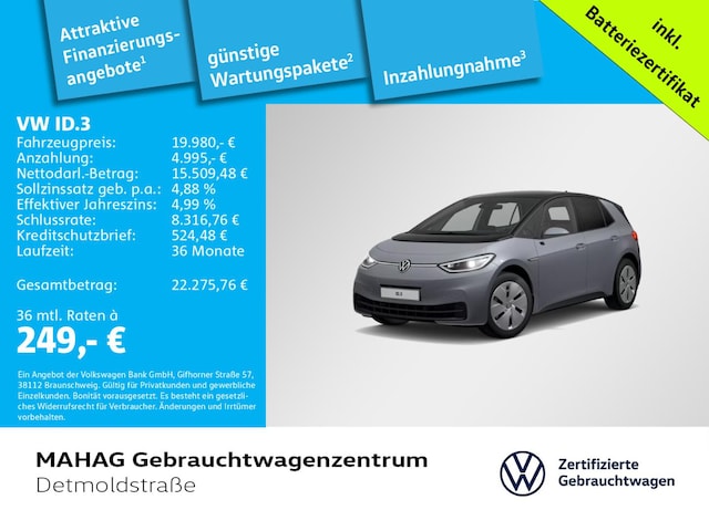 Volkswagen ID.3 IQ.Drive Performance Pure