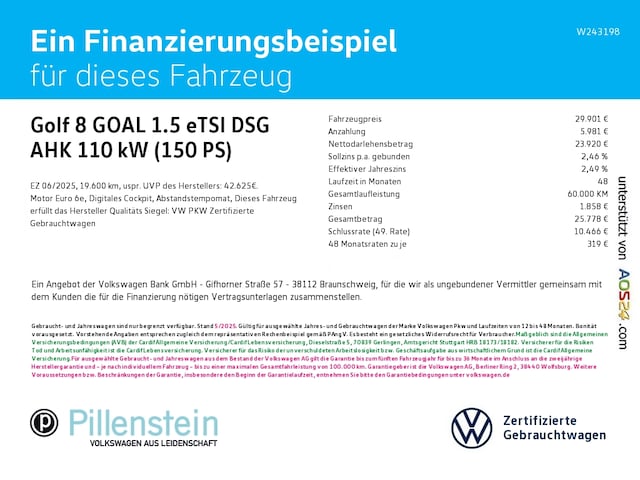 Volkswagen Golf 1.5 eTSI DSG