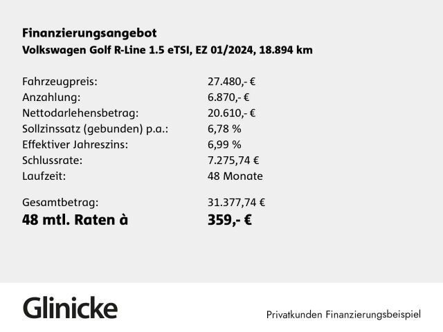 Volkswagen Golf 1.5 eTSI DSG Golf VIII R-Line