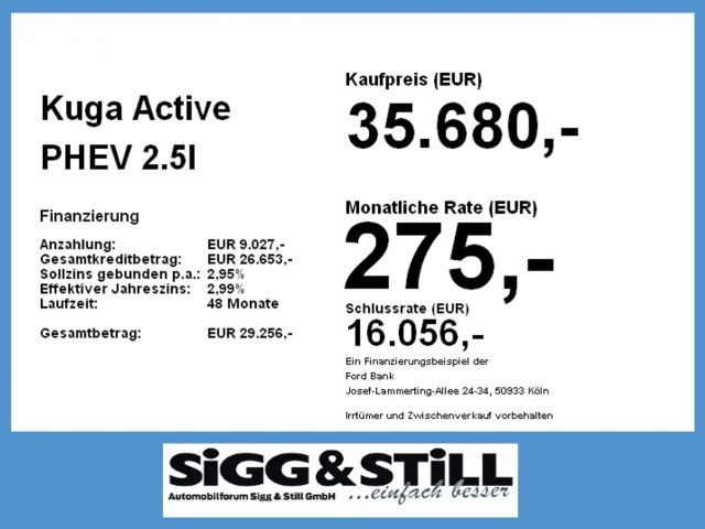 Ford Kuga Active Plug in Hybrid
