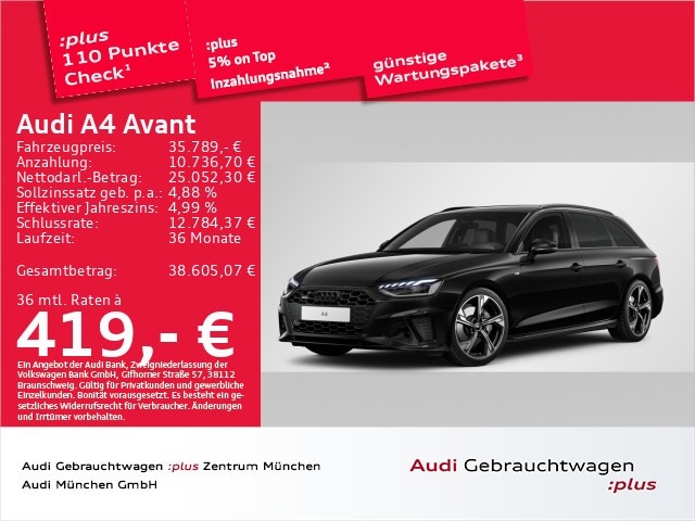 Audi A4 40 TFSI Avant Quattro S-Line S-Tronic