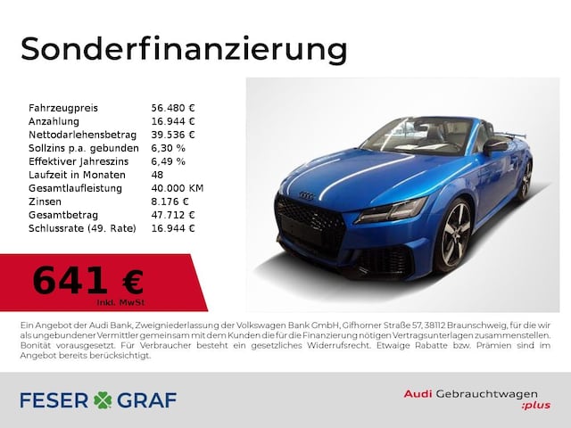 Audi TT RS Quattro Roadster S-Tronic
