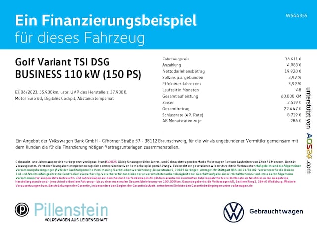 Volkswagen Golf Business DSG Variant