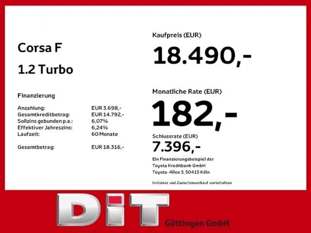 Opel Corsa 1.2 Turbo GS-Line Grand Sport Turbo