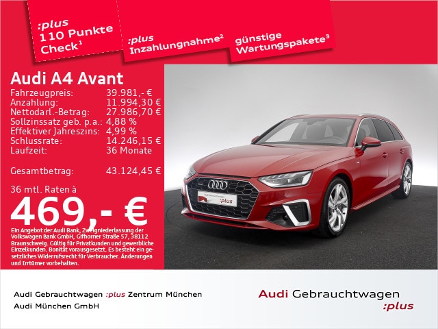 Audi A4 40 TFSI Avant Quattro S-Line S-Tronic