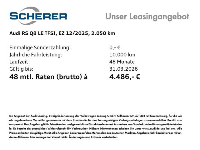 Audi RS Q8 RSQ8 ABT LE 760PS inkl. WKR