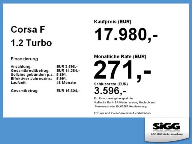 Opel Corsa 1.2 Turbo GS-Line Grand Sport Turbo