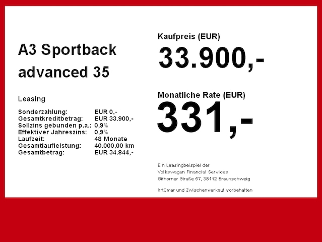 Audi A3 35 TFSI S-Tronic Sportback