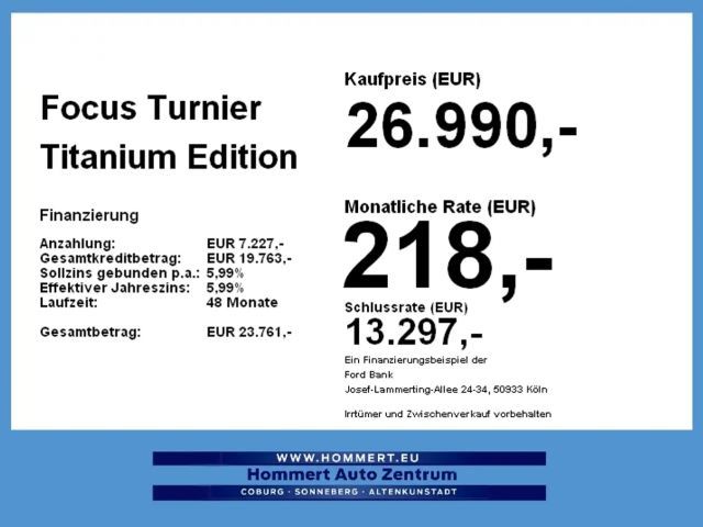Ford Focus Titanium Wagon