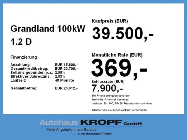 Opel Grandland X 100kW 1.2 **Navi+Pano+SD+SHZ+360**