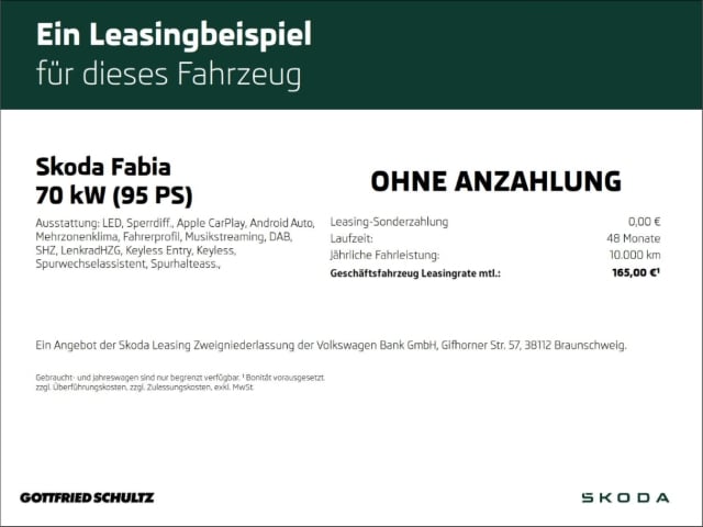 Skoda Fabia 1.0 TSI Selection