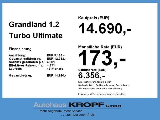 Opel Grandland X 1.2 Turbo Turbo Ultimate