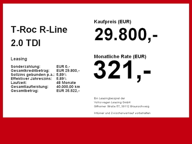 Volkswagen T-Roc 2.0 TDI