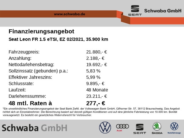 Seat Leon 1.5 eTSI DSG FR-lijn Sportstourer