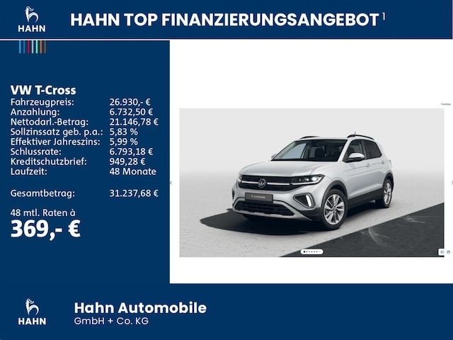 Volkswagen T-Cross 1.0 TSI DSG Life