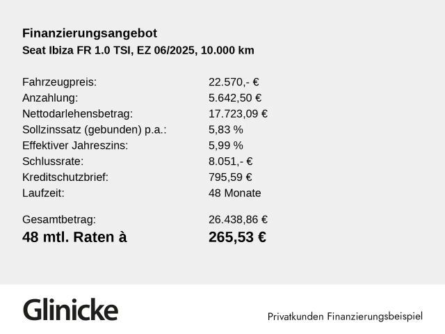 Seat Ibiza 1.0 TSI FR-lijn