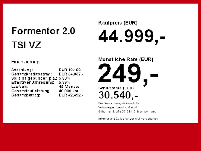 Cupra Formentor 2.0 TSI