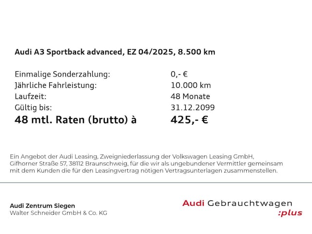 Audi A3 30 TFSI S-Tronic Sportback