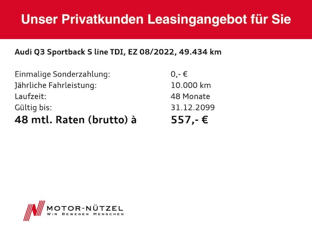 Audi Q3 35 TDI Quattro S-Tronic Sportback