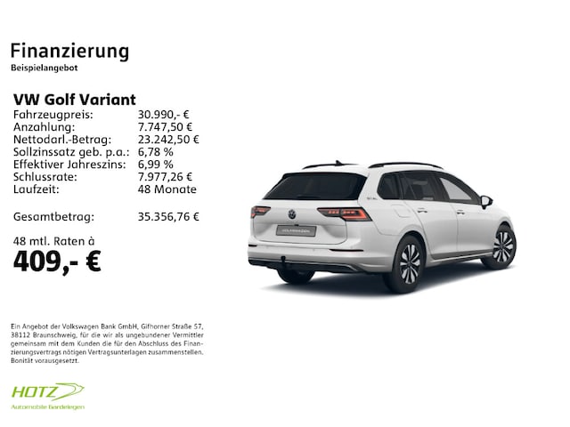 Volkswagen Golf 2.0 TDI DSG Golf VIII Variant