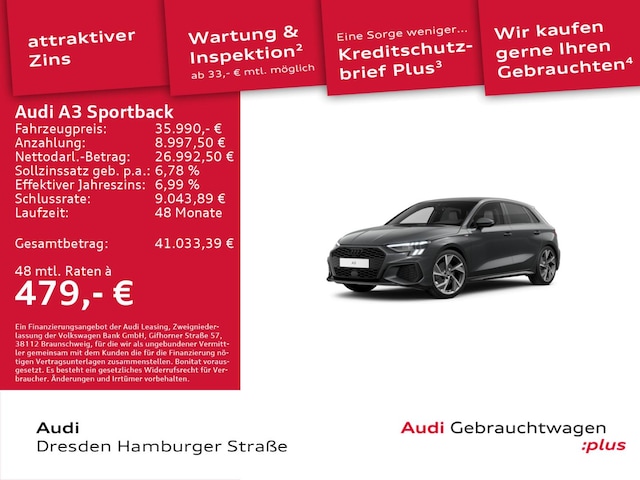 Audi A3 35 TDI S-Line S-Tronic Sportback