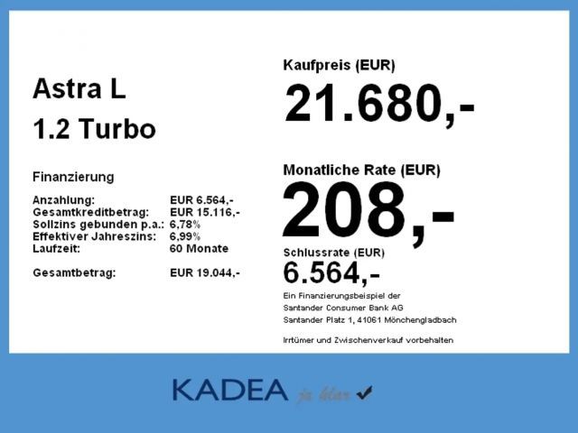 Opel Astra 1.2 Turbo GS-Line Grand Sport Turbo