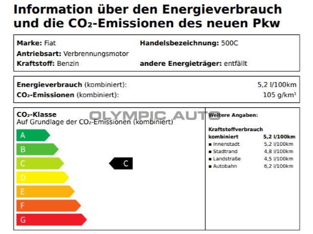 Fiat 500C 1.0 GSE Hybrid  PDC KLIMA-AT TOUCH CARPLAY