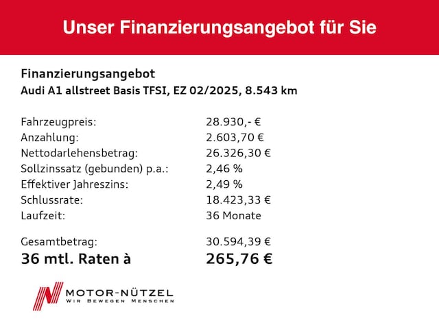Audi A1 30 TFSI Allstreet S-Tronic