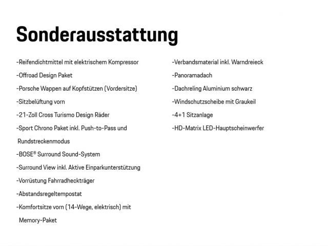 Porsche Taycan 4S Cross Turismo