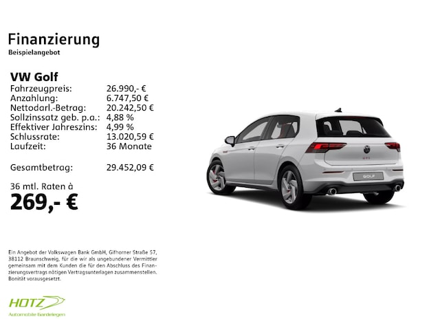 Volkswagen Golf 2.0 TSI GTI Golf VIII