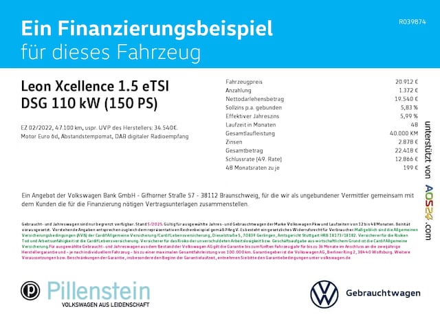 Seat Leon 1.5 eTSI DSG Xcellence