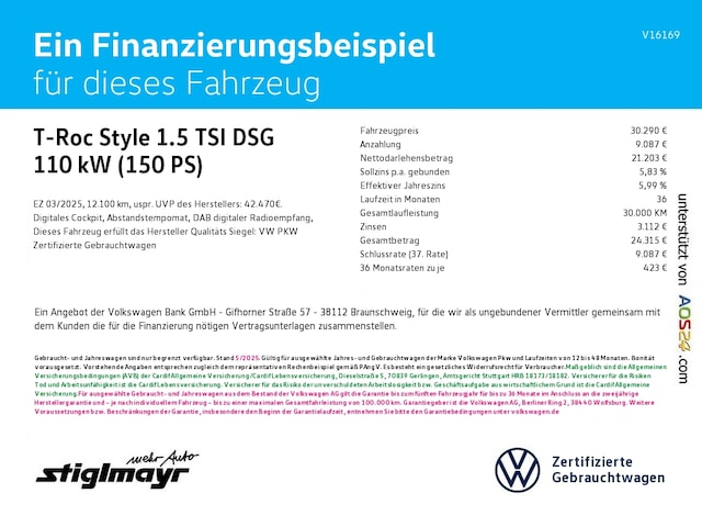 Volkswagen T-Roc 1.5 TSI DSG Style