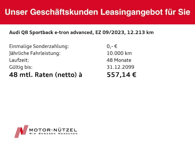 Audi Q8 e-tron 55 Quattro Sportback