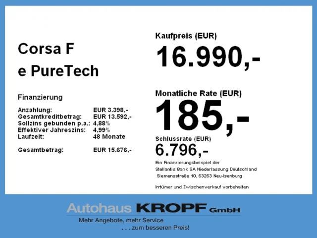 Opel Corsa F e LED+SHZ+Fernlichtass.+Kam.+PDC