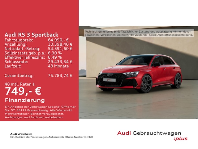 Audi RS3 Quattro S-Tronic Sportback