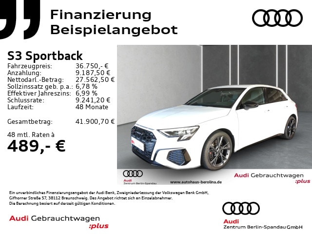 Audi S3 Quattro S-Tronic Sportback