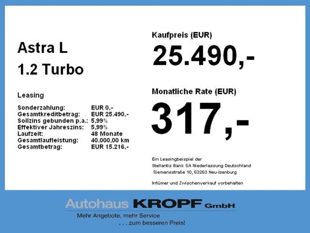 Opel Astra 1.2 Turbo Enjoy Turbo