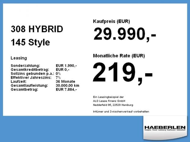 Peugeot 308 Hybrid Style