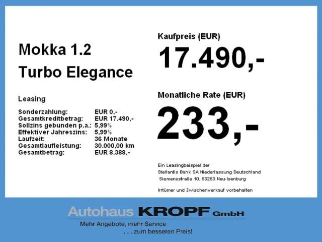 Opel Mokka 1.2 Turbo Elegance Turbo