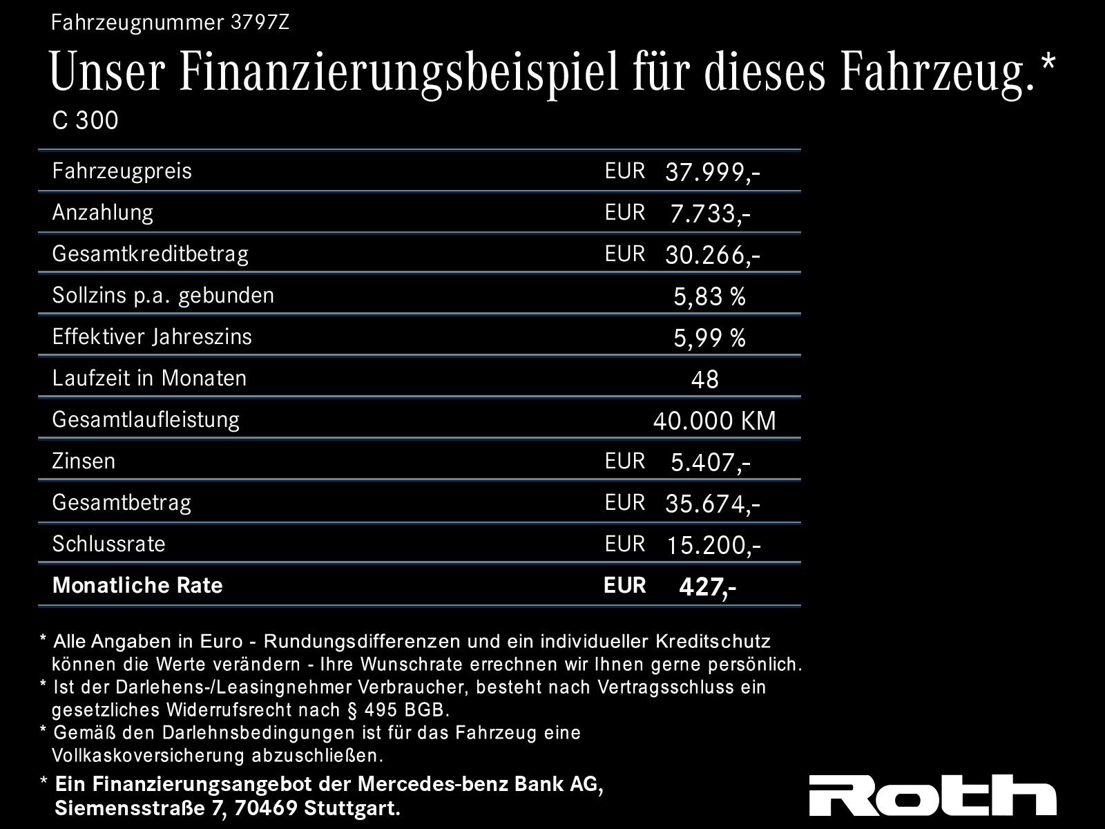 Mercedes-Benz C 300 AVANTGARDE Sedan
