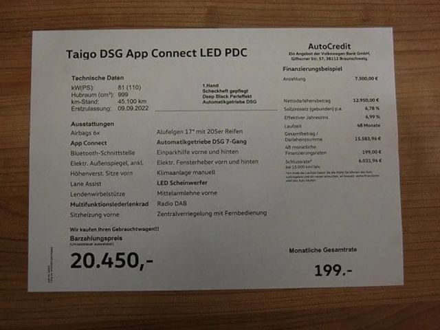 Volkswagen Taigo DSG Style