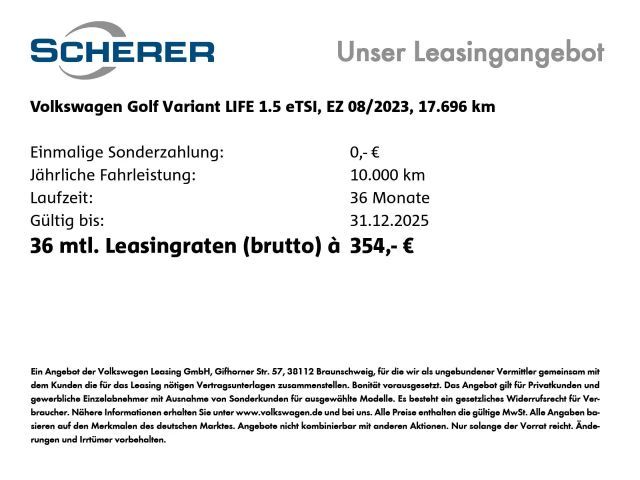Volkswagen Golf 1.5 eTSI DSG Life Plus Variant
