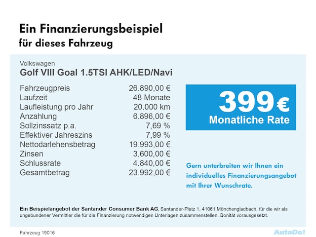 Volkswagen Golf Golf Goal 1.5TSI AHK/LED/Navi