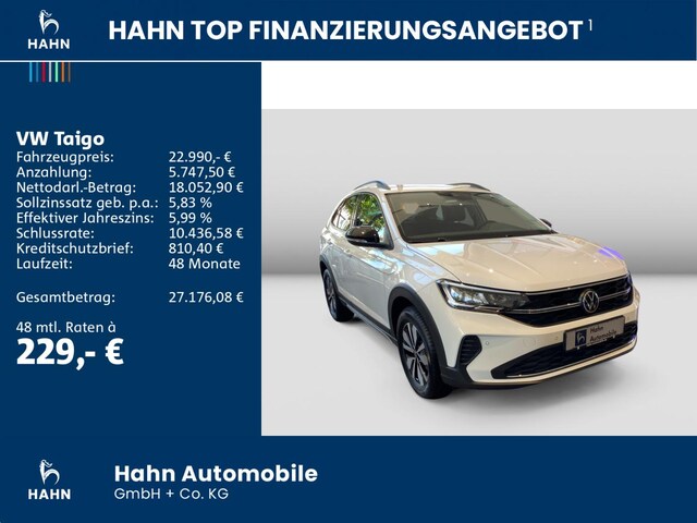 Volkswagen Taigo Taigo Goal 1,0 l TSI 95 PS  5 Gang