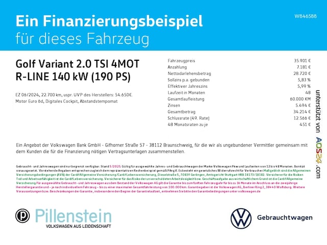 Volkswagen Golf 2.0 TSI R-Line Variant
