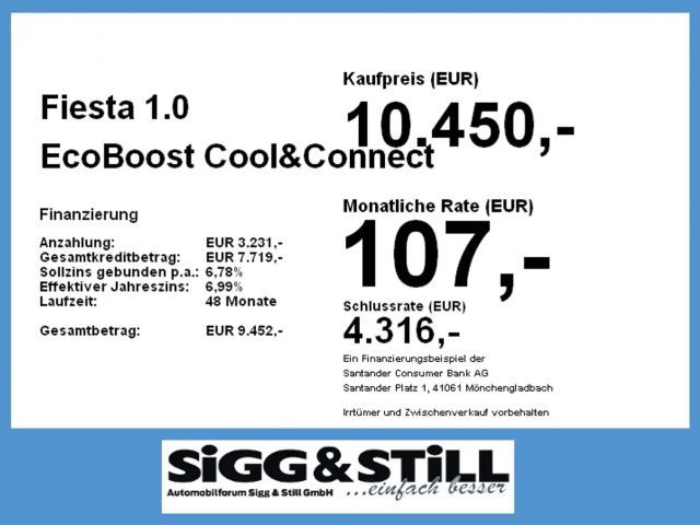 Ford Fiesta Cool & Connect EcoBoost