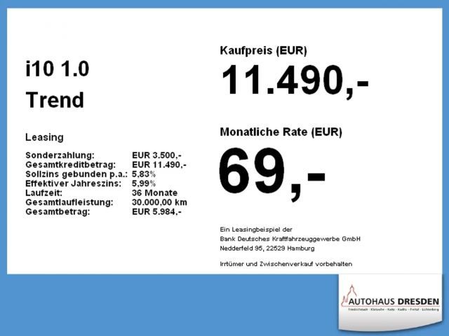 Hyundai i10 1.0 Trend