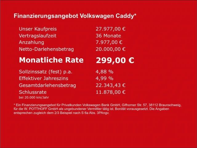Volkswagen Caddy 2.0 TDI Combi